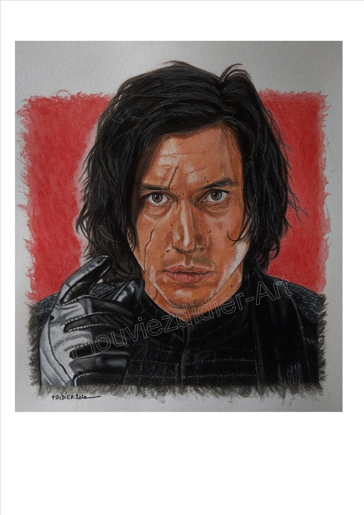 Kylo Ren Adam Driver drawing print | Etsy