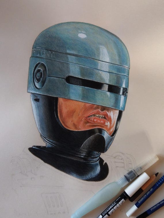 ロボコップ（ピーター・ウェラー）、絵（版画） - Etsy 日本