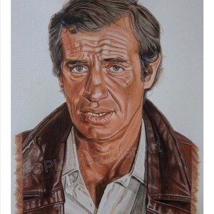 Dessin Original de Jean-Paul Belmondo - &quot;Flic ou Voyou&quot;