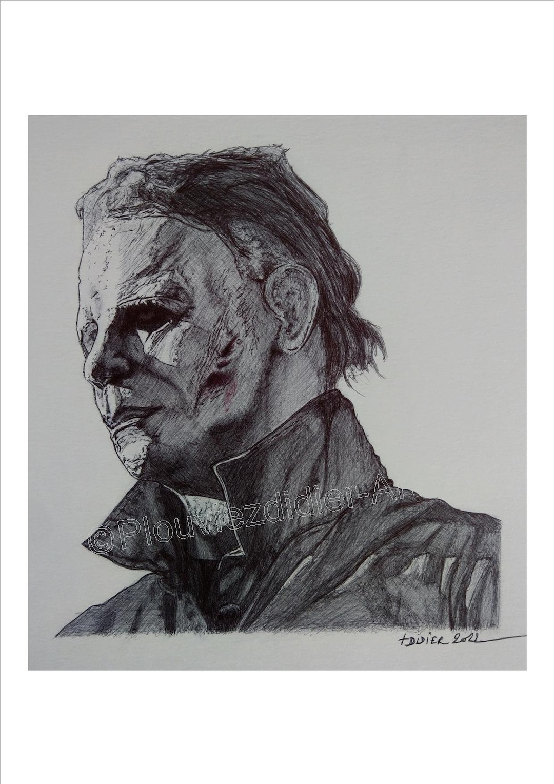 Michael Myers Halloween Ends drawing (print) Etsy