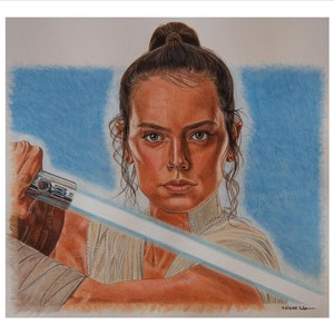Rey (Daisy Ridley) drawing (print)