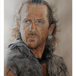 Kevin Costner -Waterworld- Filmtekening (afdrukken)