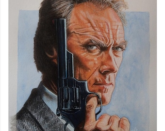 Clint Eastwood (Harry Callahan), drawing (print)