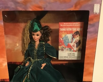 1994 Barbie Gone With the Wind Folding Backdrop Board !