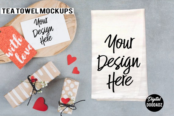 Download Valentine Kitchen Towel Mockup Flour Sack Towels Mockup White Free Psd Mockup A4 Brochure