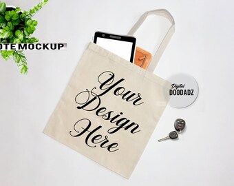 Burlap Canvas Tote Mockup Tote Bag Mockup Photo Stock Etsy
