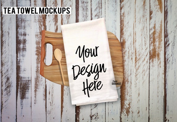 Download Kitchen Towel Mockup Flour Sack Towels Mockup White Towel Etsy