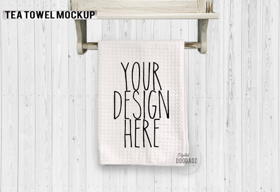 Download Kitchen Towel Mockup Waffle Towels Mockup White Towel Etsy