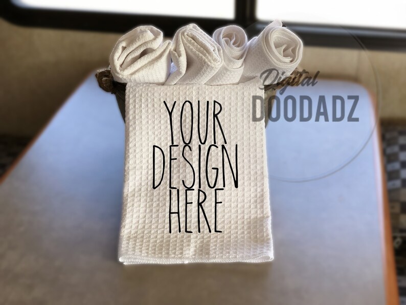 Download White Waffle Towel Mockup Tea Towel Mock-up Product showcase | Etsy