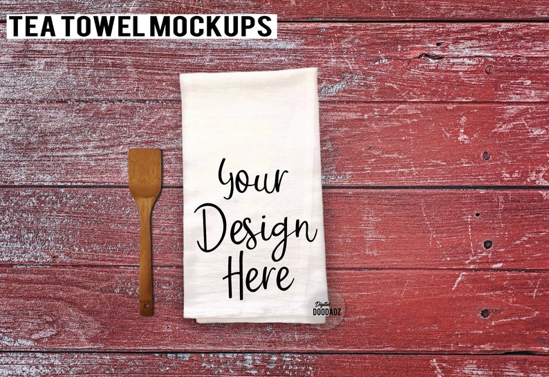 Download Tea Towel Mockup Flour Sack Towels Mockup White Towel | Etsy