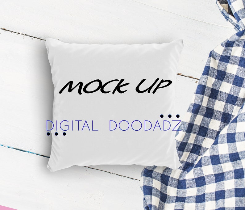 Download Blank White Square Mockup Pillow Bedroom Photo Mock Up | Etsy