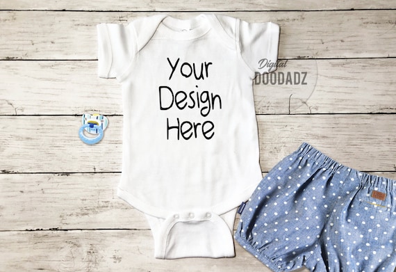 Download Baby Romper Body Suit Mockup Baby Romper Suit Mockup Fashion Etsy