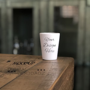Shot Glass Mockup, Ceramic Shot Glass Mockup