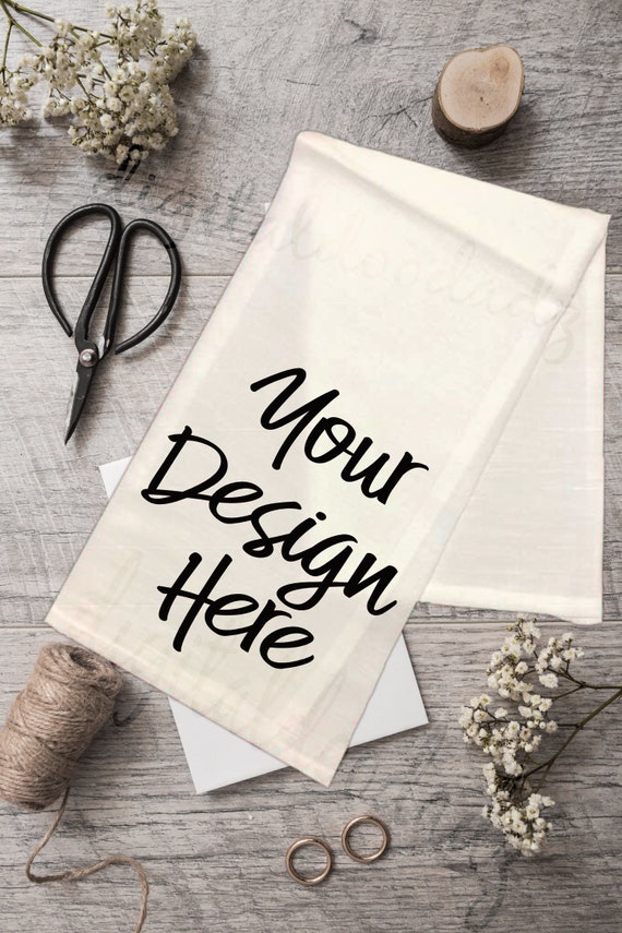 Kitchen Towel Mockup Flour Sack Towels Mockup White Towel Etsy