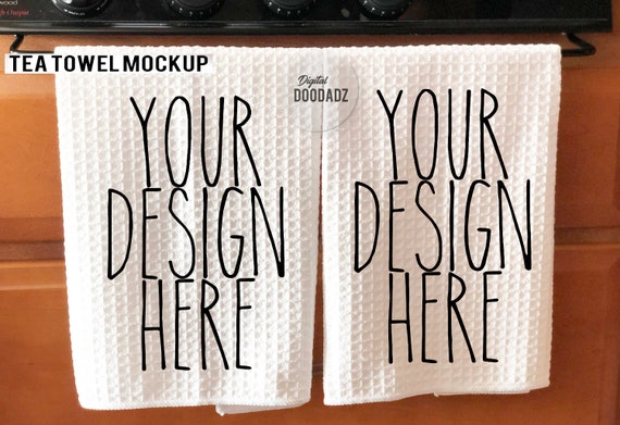 Kitchen Towel Mockup Waffle Towels Mockup White Towel Etsy