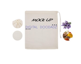 Burlap Canvas Tote Mockup, Tote Bag Mockup, Photo Stock Photography, Drawstring Cotton Bags Muslin Bags