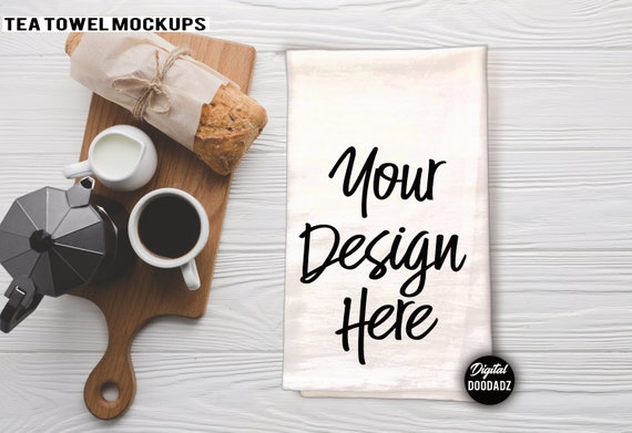 Tea Towel Mockup Flour Sack Towels Mockup White Towel Etsy