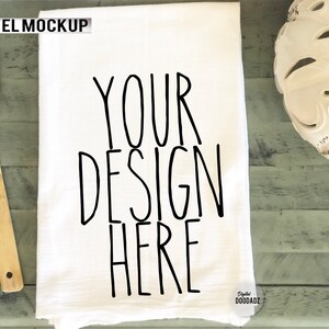 Kitchen Towel Mockup, Tea Towel Mockup, White Towel Mockup, Country Tea Towel Mockup
