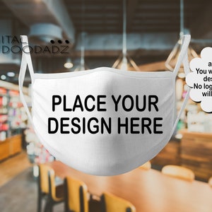 Face Mask Mockup, White Face Mask Mockup, Mockups, Digital Mockup, Showcase products, Scene Setter, Stock Photo
