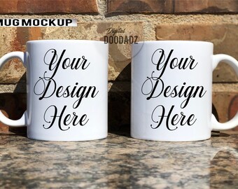 Koffie mok Mockup, keramische mok Mockup, lege mok ontwerp, witte mok mockup, gestileerde stock fotografie, koffie mok mockup