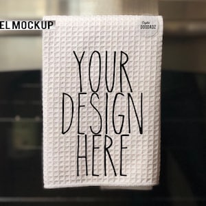 Waffle Towel Mockup, Tea Towel Mockup, White Towel Mockup, Country Tea Towel Mockup