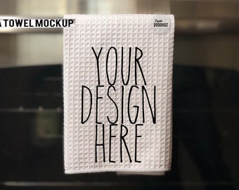 Waffle Towel Mockup, Tea Towel Mockup, White Towel Mockup, Country Tea Towel Mockup