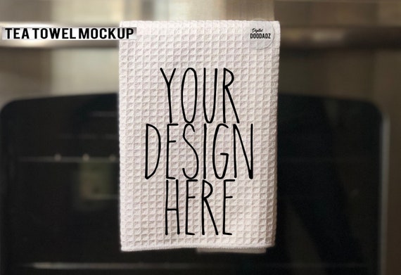 Waffle Towel Mockup Tea Towel Mockup White Towel Mockup Etsy