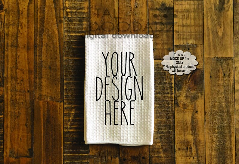 Download Waffle Tea Towel Mockup White Towel Mockup Farmhouse Tea ...