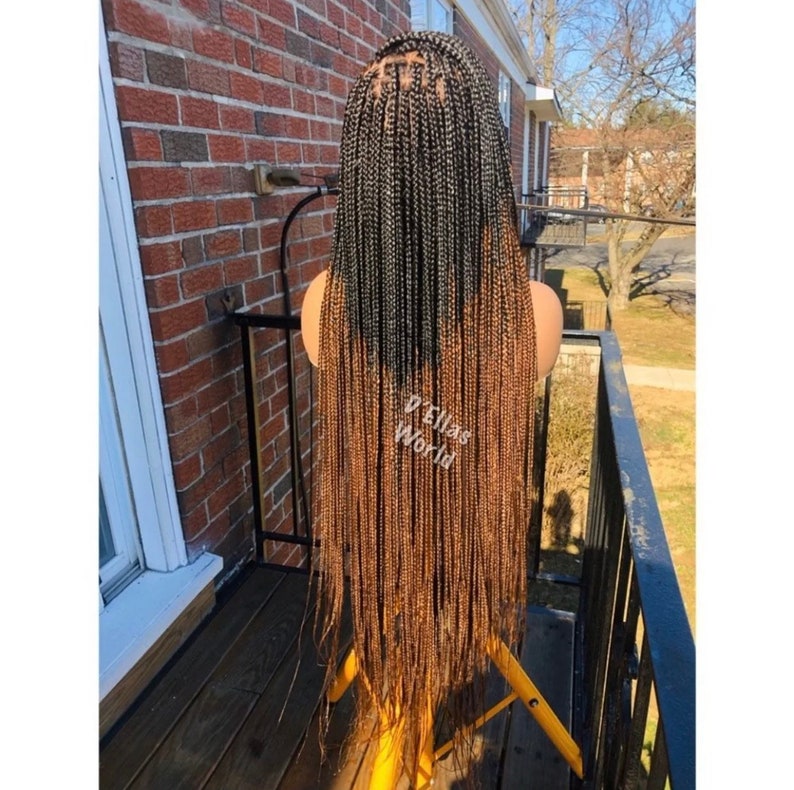 Knotless box braids full lace ombre | Etsy