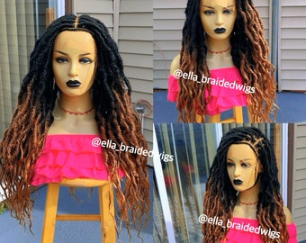 Soft locs wig faux locs dread locs wig braided wig for black women