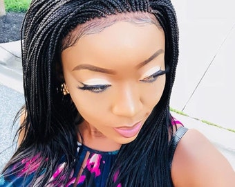 micro box braids wig, Braided Wig for black women.