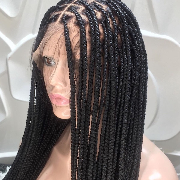 knotless braided wig full lace wig ready to ship wigs distressed locs box braids wig passion twist soft locs faux locs braided wig for black