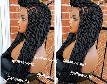 Medium size twists wig full lace wig