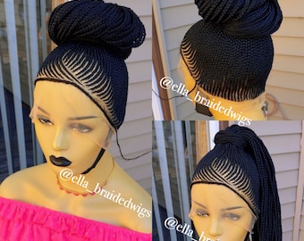 Updo conrow wig