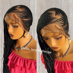 Braided wig for black women box braids wig conrow wig lemonade wig