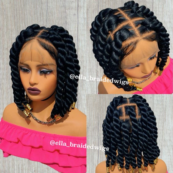 Full Lace Jumbo Twists Wig Braided Wigs for Black Women  display picture 2