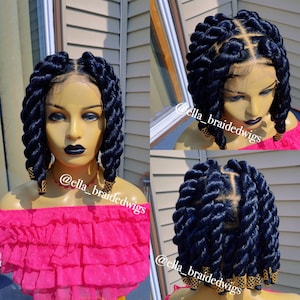 Braided wig for black women jumbo twists shoulder length twists Senegalese twists