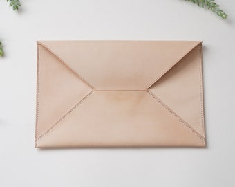 Leather Envelope Clutch Large