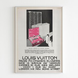 Louis Vuitton Vintage Poster Original Advertising Page Old 