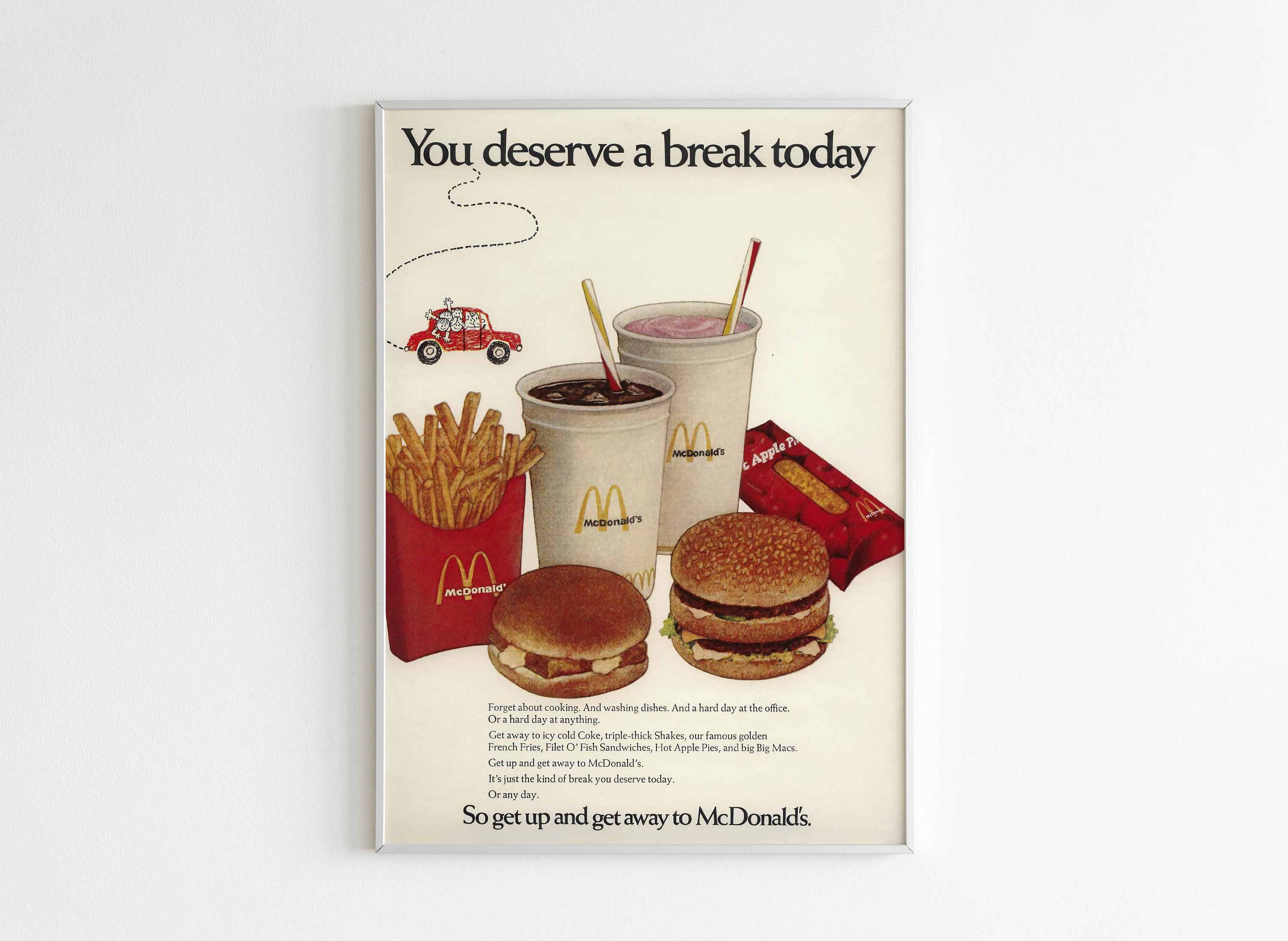 レア　1975年　マクドナルドランド　ハンバーガーパッチ　ポスター　ディスプレイ レア1975年マクドナルドランドハンバーガーパッチポスター
