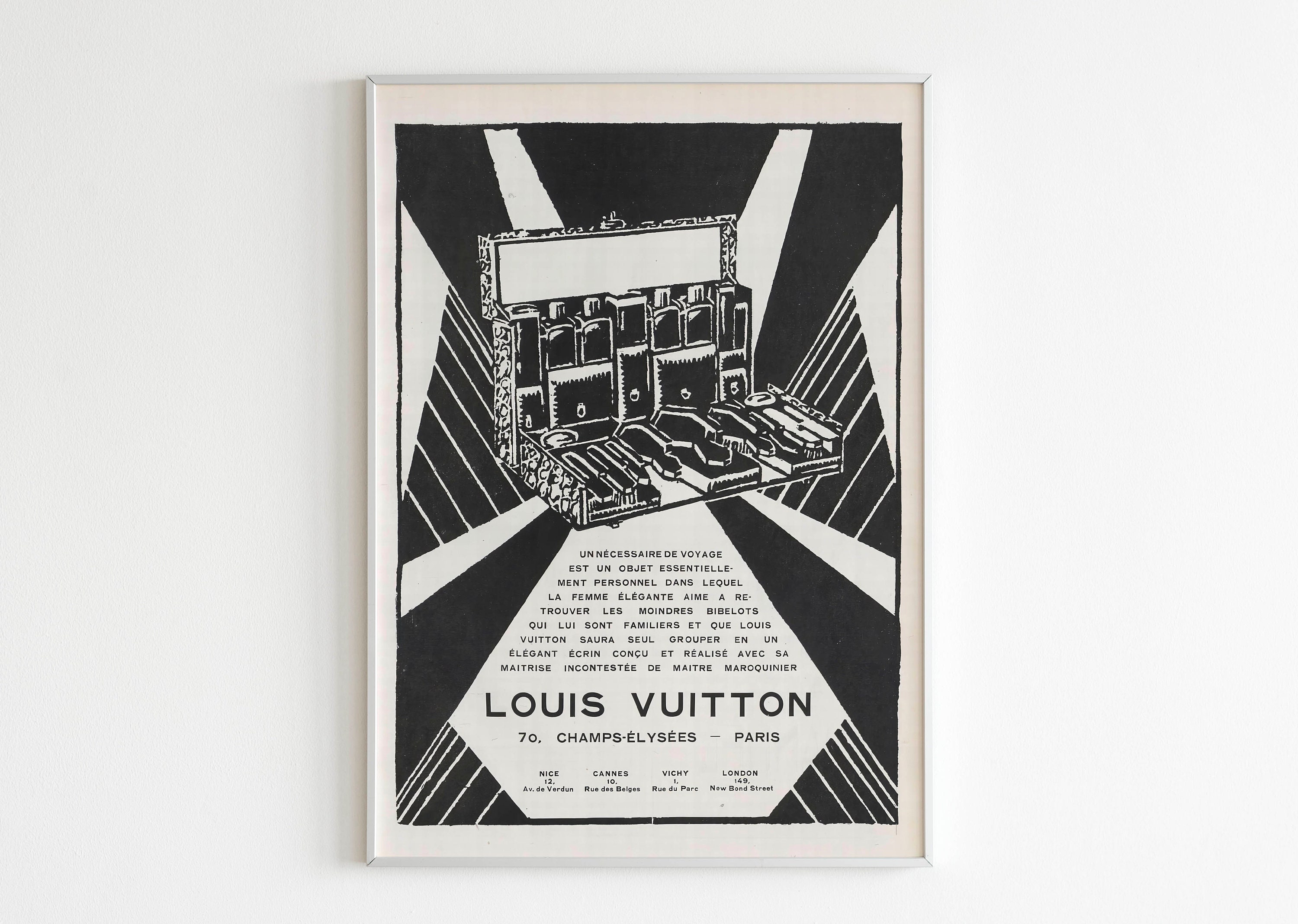 Louis Vuitton, Wall Decor, Louis Vuitton Original Xl Lithograph Print Lv  Vintage Marketing Signed Razzia