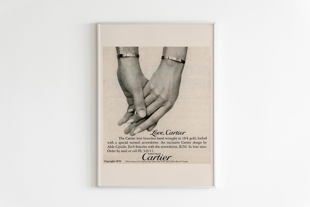 1970 Par Charles Revson Love Bracelet CARTIER DESIGNER(Cipullo) MODELED  ONLY | Love bracelets, Charles revson, Cartier love collection