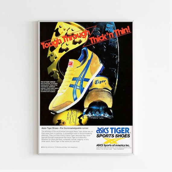 Buy Asics TM 42 Arrow Advertising Poster, Shoes Ad Print Wall Art