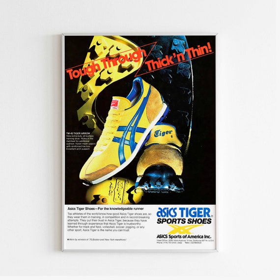 Buy Asics TM 42 Arrow Advertising Poster, Shoes Ad Print Wall Art