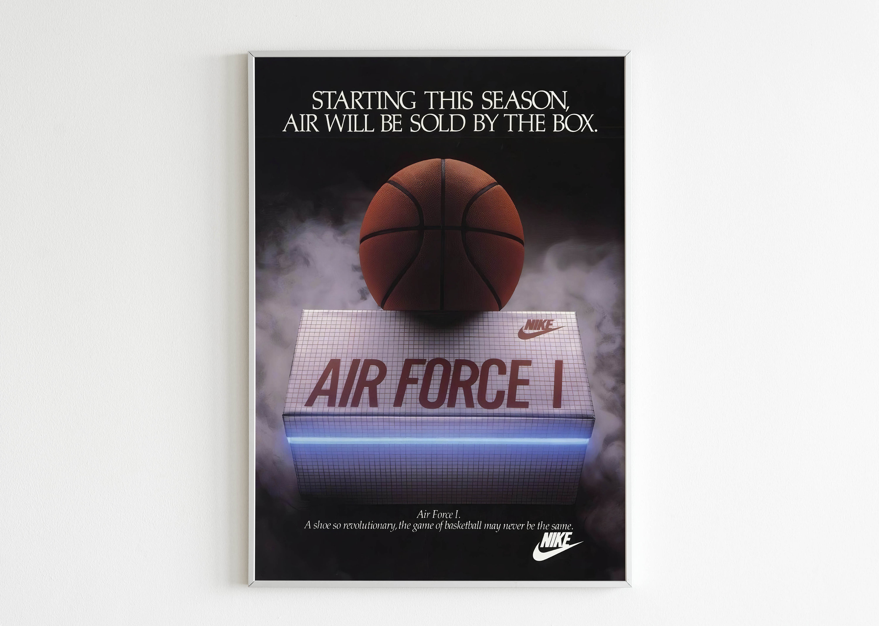 Nike Air Force III Advertising Poster 90s Style Shoes Print 