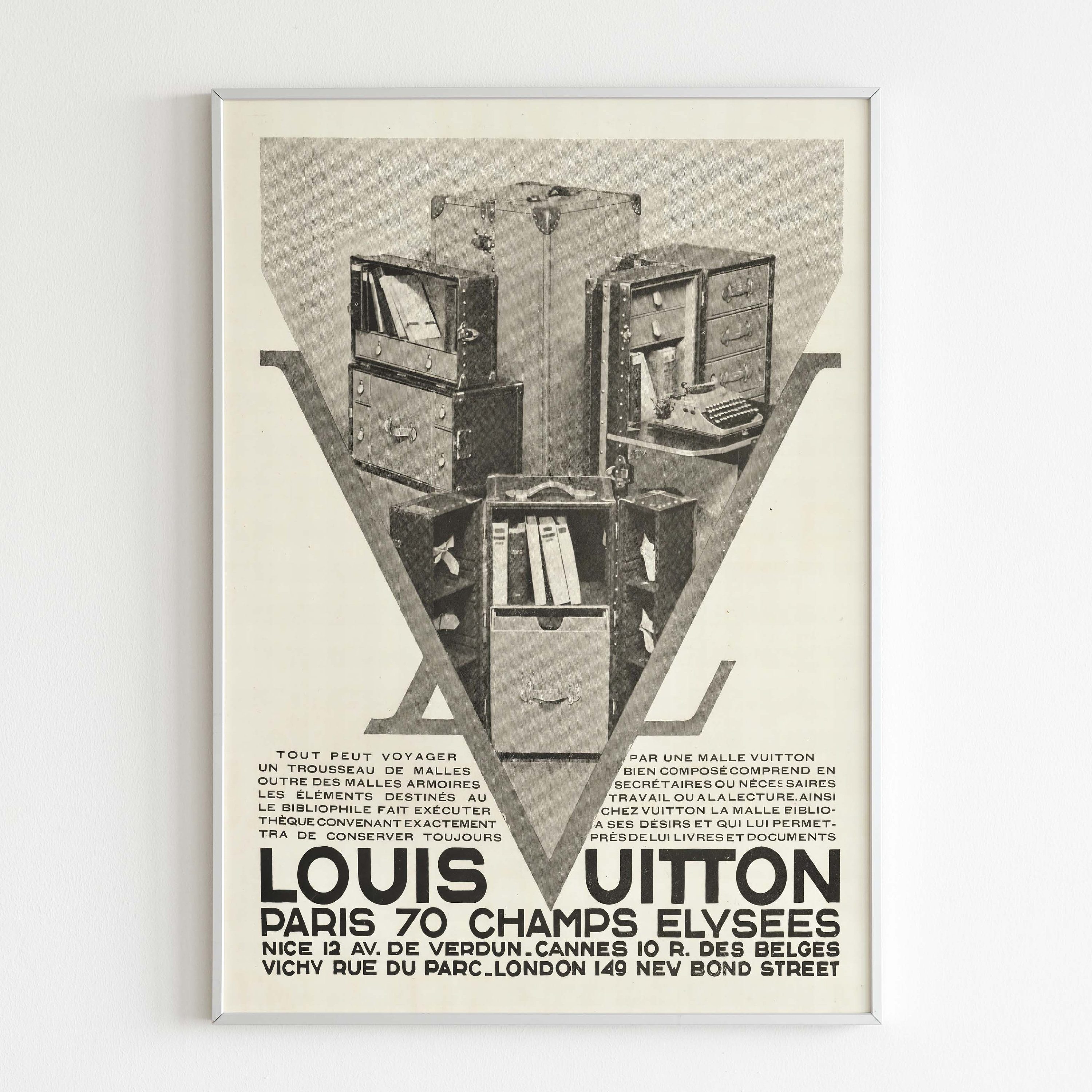 Teddy Bear Louis Vuitton Poster Art Poster Decor Canvas Art Graphic Art (A2  Size)
