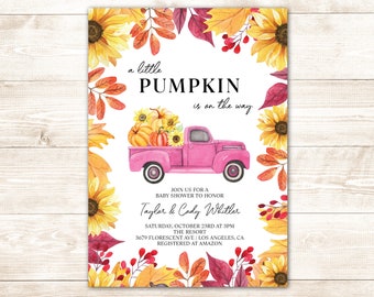 Floral Fall Baby Shower Invitation - Customizable