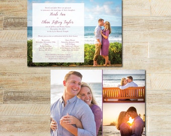 Collage Photo Wedding Invitation, Customizable