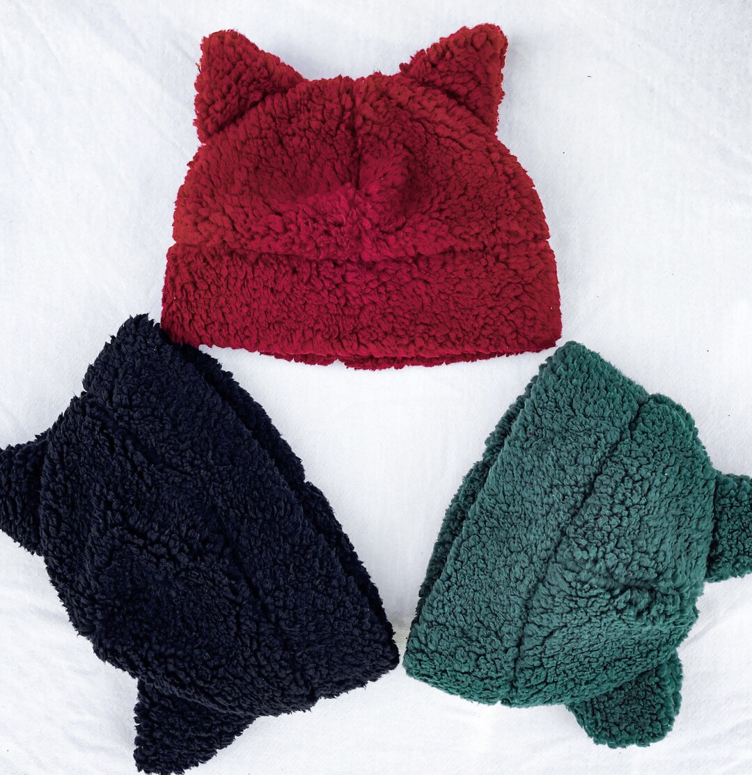 Animal Ear Hat Bear Hat Kitten Ear Hat Charity Hat Etsy