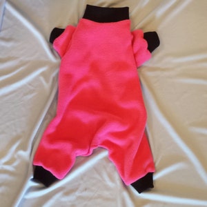 Dark Pink Fleece With Black Cuffs And Collar Jammies/PJ&#39;s/Onesie